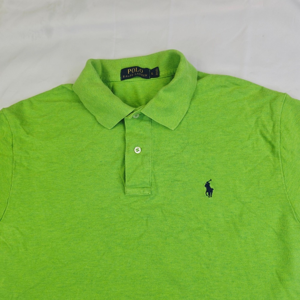 Polo Ralph Lauren Men's Classic Fit Polo Shirt Large Lime Green Cotton F49